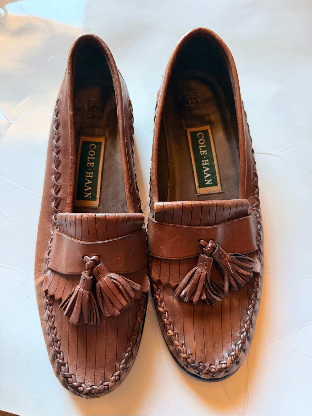 Cole Haan Brown Leather Tassel Loafers